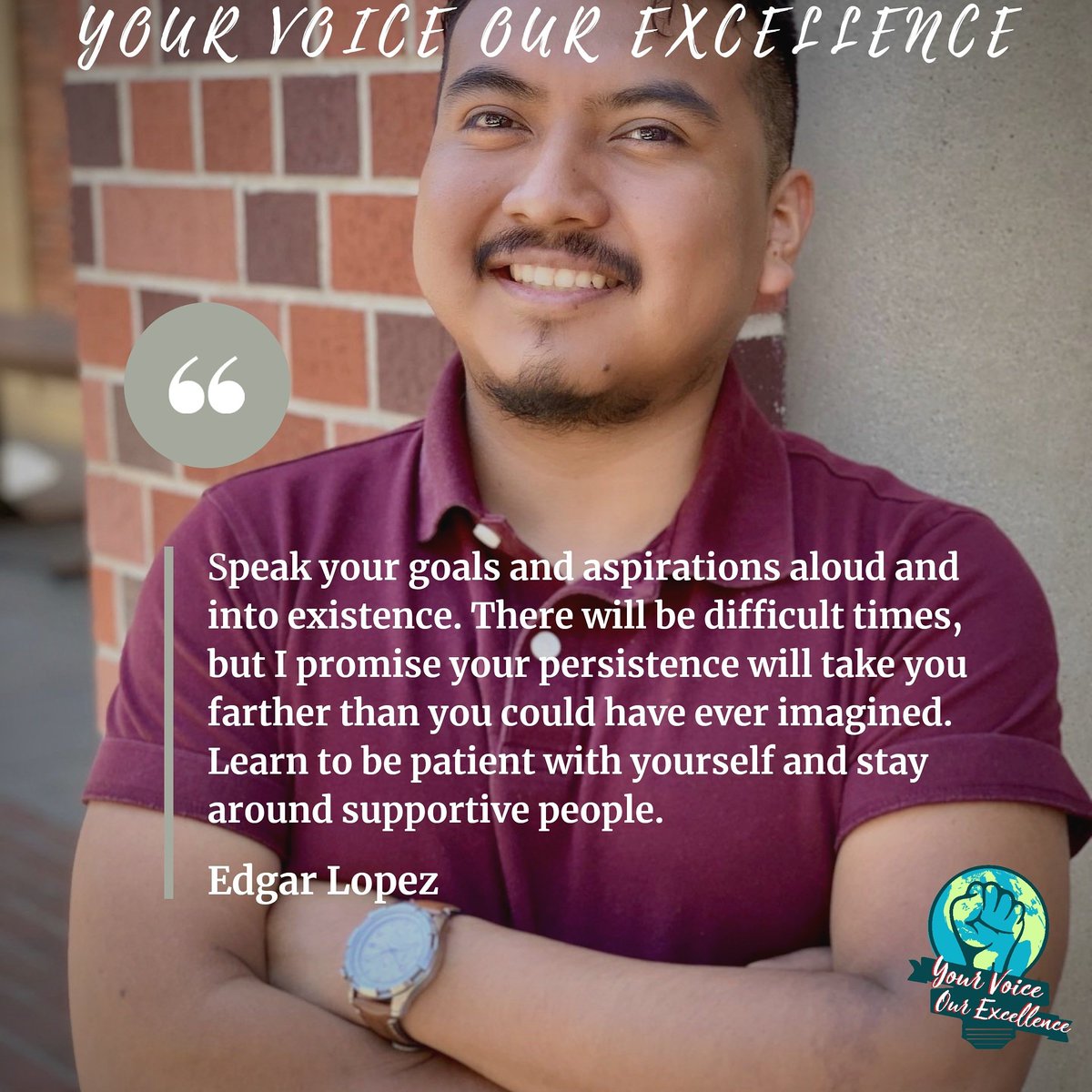 byndexcellence's tweet photo. Have you read @EdgarLopezUSC story?
You can do so by clicking the link below.
https://t.co/UBpVLUn5Cx
#YourVoiceOurExcellence #YVOE #dreambig #persistence #trusttheprocess #mentorship #highereducation https://t.co/Sag18ph0sn