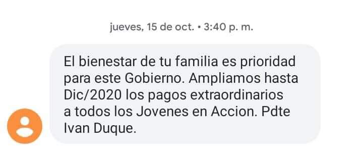 StefanyPinilla1's tweet photo. @JovenesAccionCo @ProsperidadCol @IvanDuque @SusanaCorreaBor @PiconPrado Y por qué todos los estudiantes tenemos un mensaje en el que nos afirman que nos llegará el extraordinario? Además de videos y fotos de Susana correo e Iván duque #JEANORESPONDE #Jeanocumple https://t.co/RjWwWOWF87