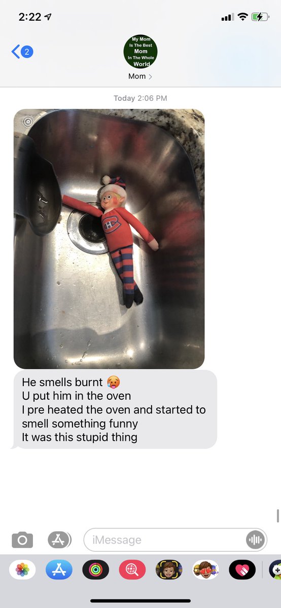 MaddieColbow19's tweet photo. My mom and I both take turns hiding the Elf on the Shelf for Christmas. So my dumbass hides it in the oven for her to find. I forgot you PREHEAT THE OVEN FIRST before placing your food in their. So.. I could have burnt the house down on Christmas Eve.. 😳#elfontheshelf https://t.co/M7bky7oJb9