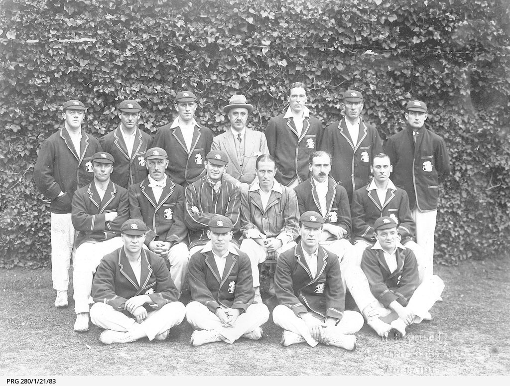 AustraliaWW1's tweet photo. Christmas Day 1920: The English Cricket Team, after a humiliating loss in the First Test at the @scg spend Christmas in Bendigo where, as the @MCCOfficial they will play a two day tour match before the Second Test in Melbourne on New Year’s Eve. https://t.co/1VUbpBWsrW