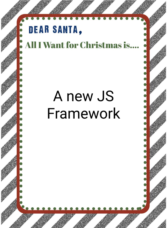 getonbrd_remote's tweet photo. Front-ends be like....

Dear Santa: 
All I want for Christmas is https://t.co/VaTe6iVdBZ
