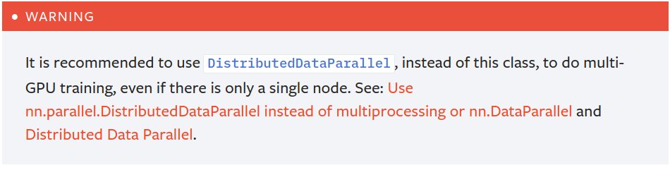 raouf_ks's tweet image. I was reading something on PyTorch Doc and I realized that it is recommended to use DistributedDataParallel which works as DataParallel for a single machine/node and will automatically scale for multiGPU/dist system
#PyTorch #MultiGPU #DistributedAI #ParallelDataProcessing