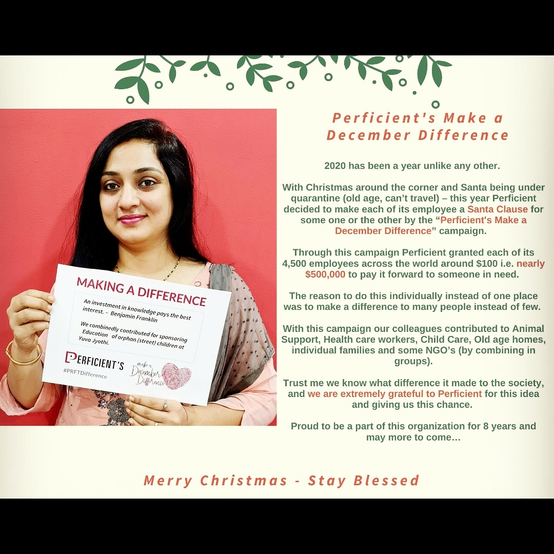 deepikajaniyani's tweet image. With Christmas around the corner and Santa being under quarantine this year @Perficient decided to make each of its employee a Santa Clause for some one or the other by the “Perficient&apos;s Make a December Difference” campaign.

Thanks #Perficient
#lifeatperficient #prftdifference