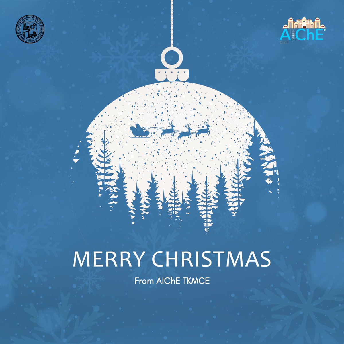 AIChEtkmce's tweet photo. Christmas a season of celebration. A time we all cherish, a time of joy. Let this Christmas bring hope, peace and love to everyone and shine its ray of hope unto us.

AIChE -TKMCE  wish you all happiness and good health this season,  Merry Christmas!
#aiche #HappyChristmas2020 https://t.co/RAd6xlBAFF