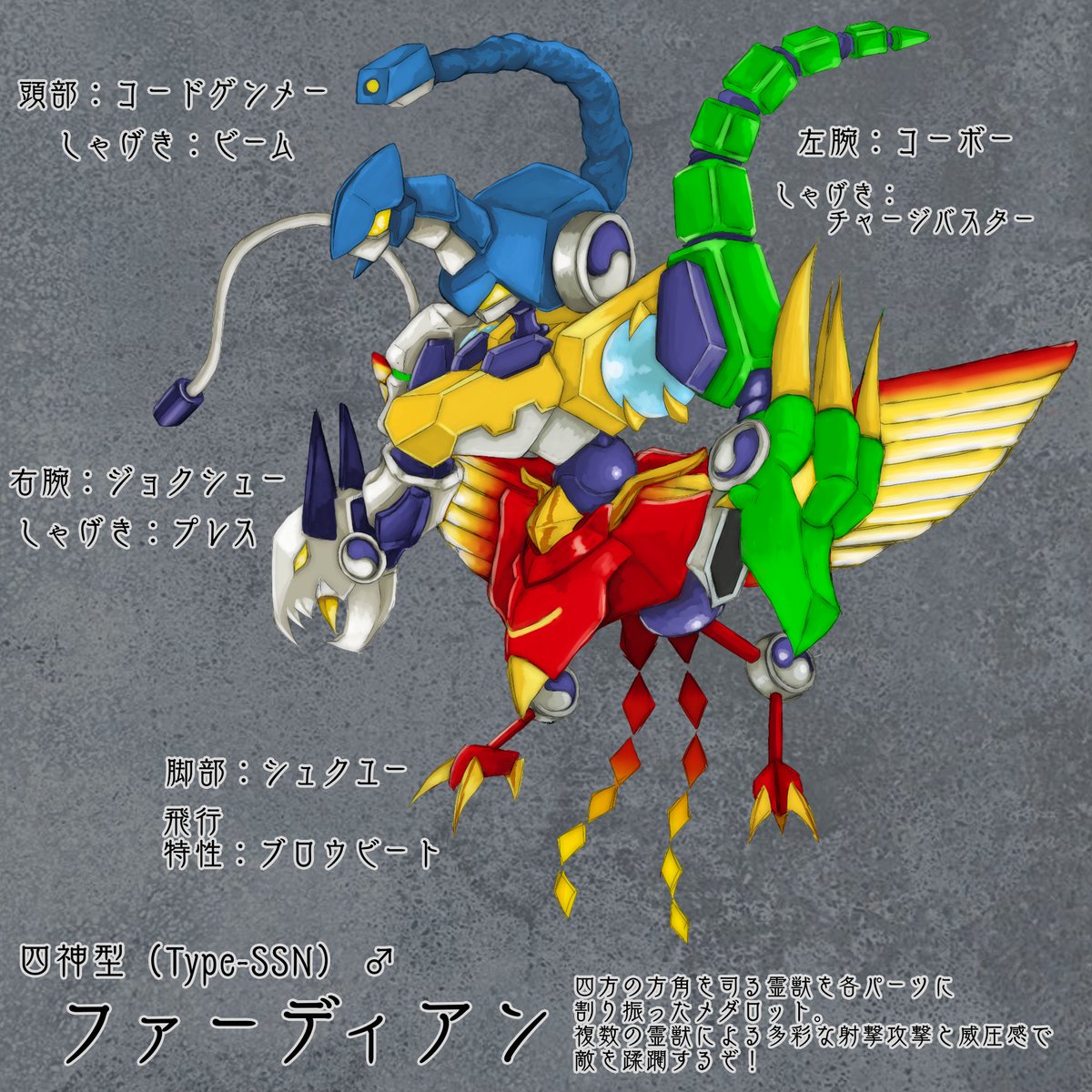 楠木流 オリメダs 玄武 白虎 青龍 朱雀 ついでに黄龍も合体だ