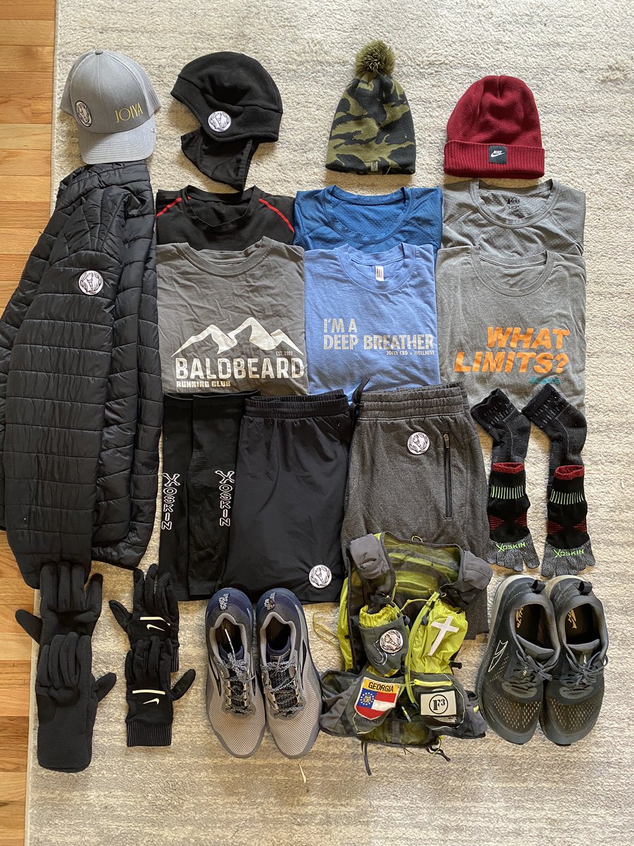 wattsdantzler's tweet image. Celebrations and gear worn during event. #WhatLimits? #PassTheTorch #Thundermeat #JOIYA #BaldBeardRunningClub #XOSkin #Altra