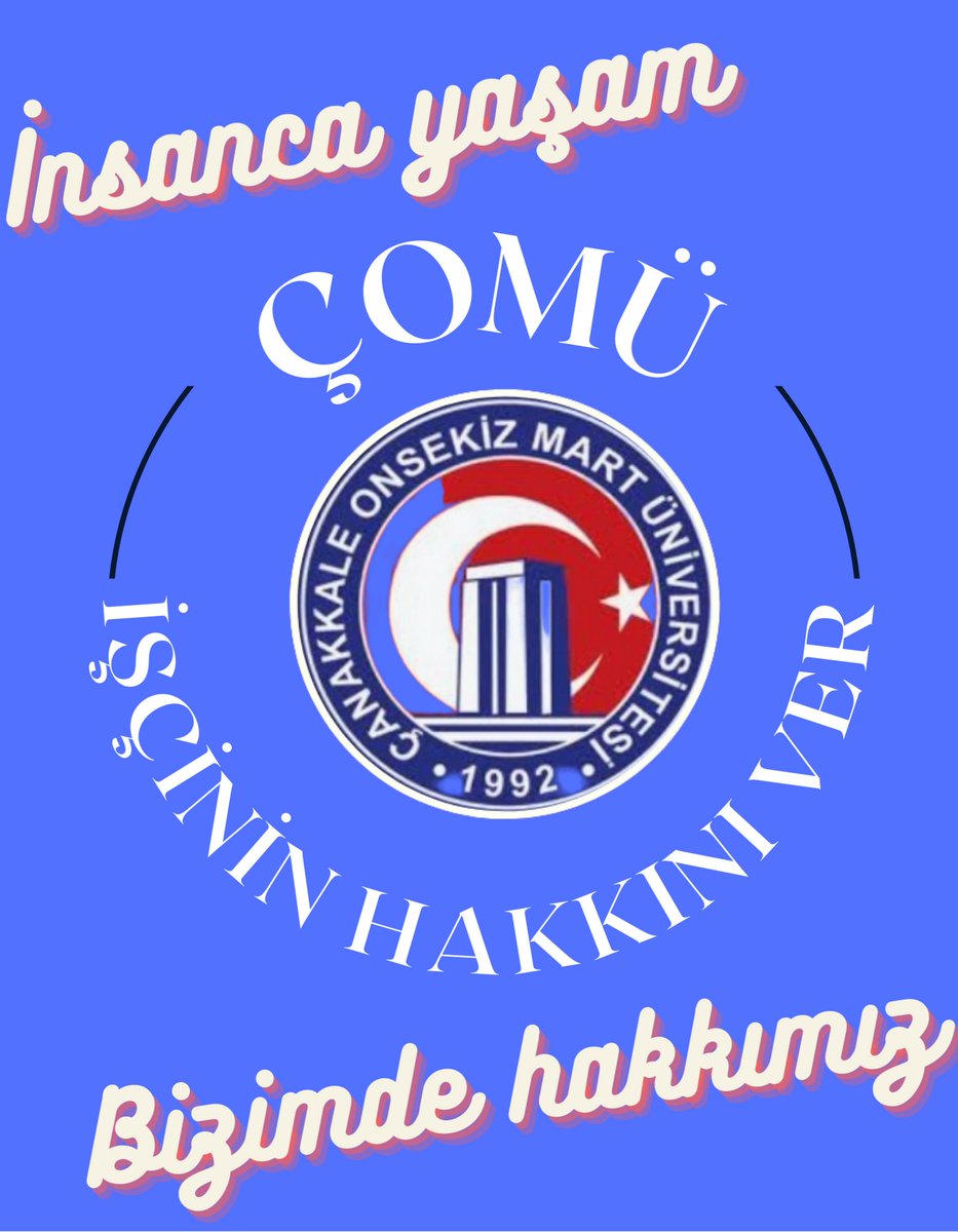 eylm_bcak35's tweet photo. Bugün ÇOMÜ de işçiye reva görülen yarın diğer kurumlarda görülür,
ÇOMÜ İŞÇİSİ HAKKINI ALANA KADAR DEVAM EDİYORUZ ‼️ 
#çomü4dninhakkınıver
@onsekizmartuni
@turanbulent
@jiskenderoglu
@MuharremErkek17
@ozgurceylanchp
@FOXhaber 
#çokacayip https://t.co/ClYKSSEnBa