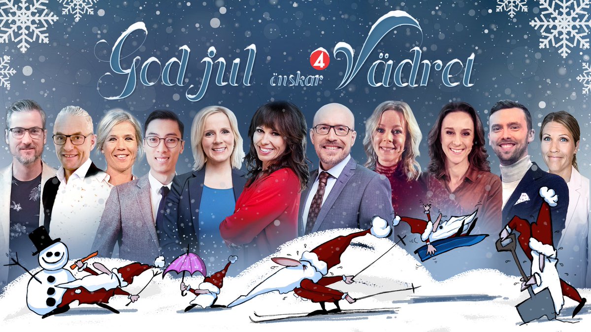 Väderredaktionen på TV4 önskar alla en riktigt God Jul 🎄🎅🎁❤️ 