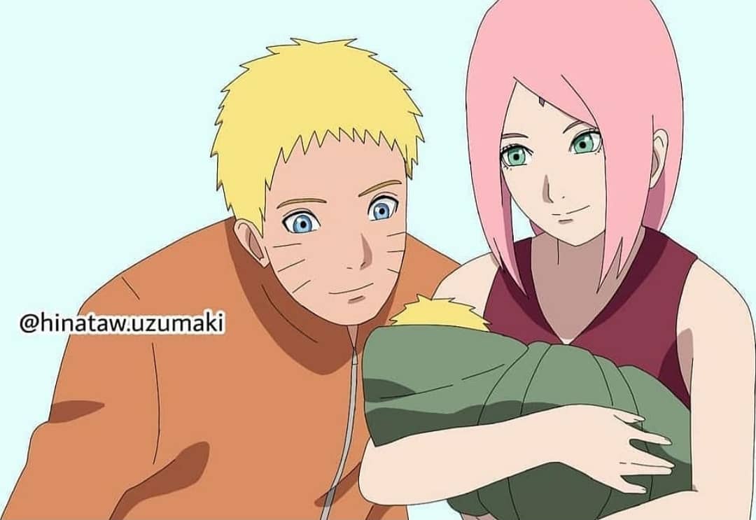 Uzumaki childs NaruSaku  Narusaku, Naruto cute, Kid naruto