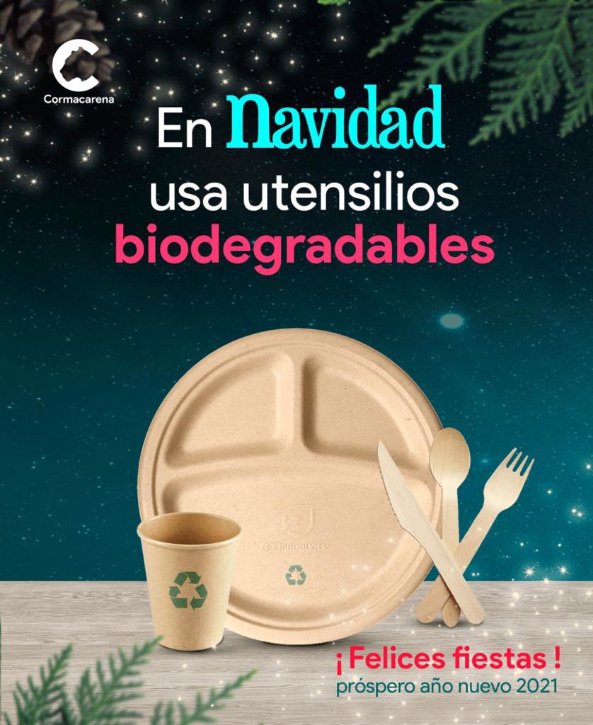 Esta noche, sé creativo para envolver tus regalos, cambia el papel tradicional por bolsas reutilizables y usa utensilios biodegradables para compartir los alimentos con tu familia. 

Con acciones sencillas hacemos la diferencia, ¡Feliz Navidad! 🎄

#Cormacarena #SomosVida