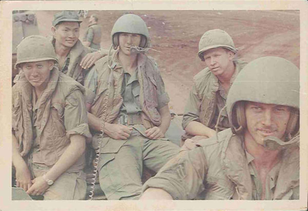 At 25, he'd notably lead a great rescue operation of the war, supporting 100 strong Charlie Company when they unwittingly stumbled into a 400+ NVA bunker complexHe'd take RPG shrapnel to his neck and break his hand, but would withdraw all men at dusk sucessfully