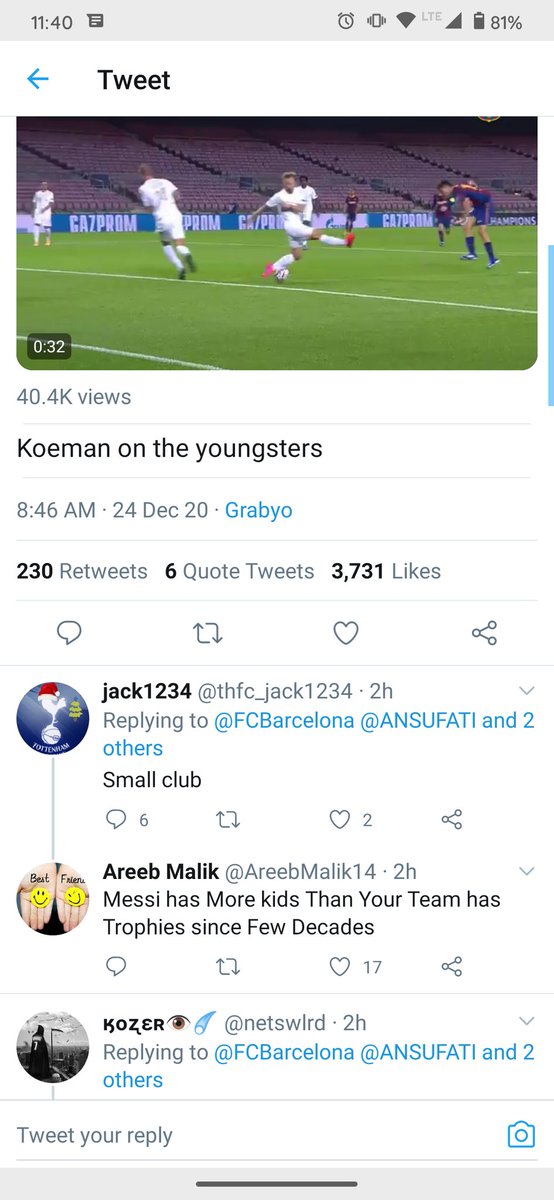 My favorite times  @thfc_jack1234 has been ratioed in the past 24 hours. A thread: