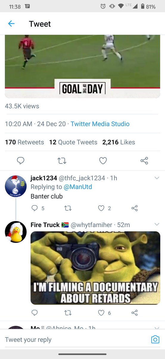 My favorite times  @thfc_jack1234 has been ratioed in the past 24 hours. A thread: