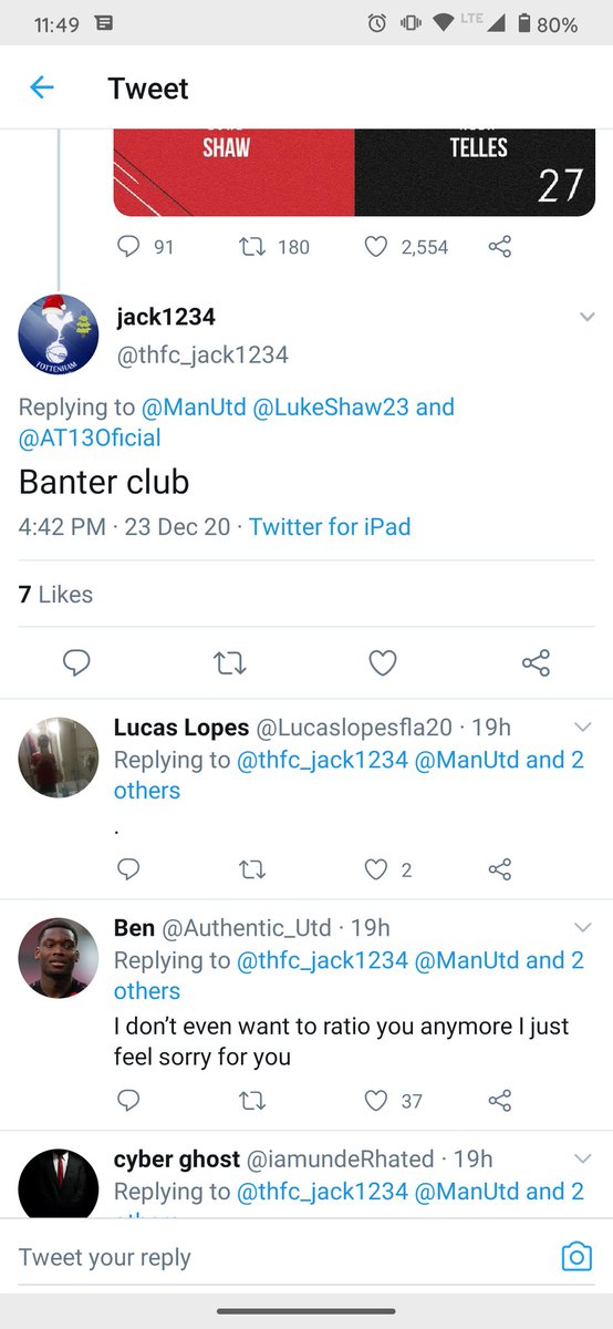 My favorite times  @thfc_jack1234 has been ratioed in the past 24 hours. A thread: