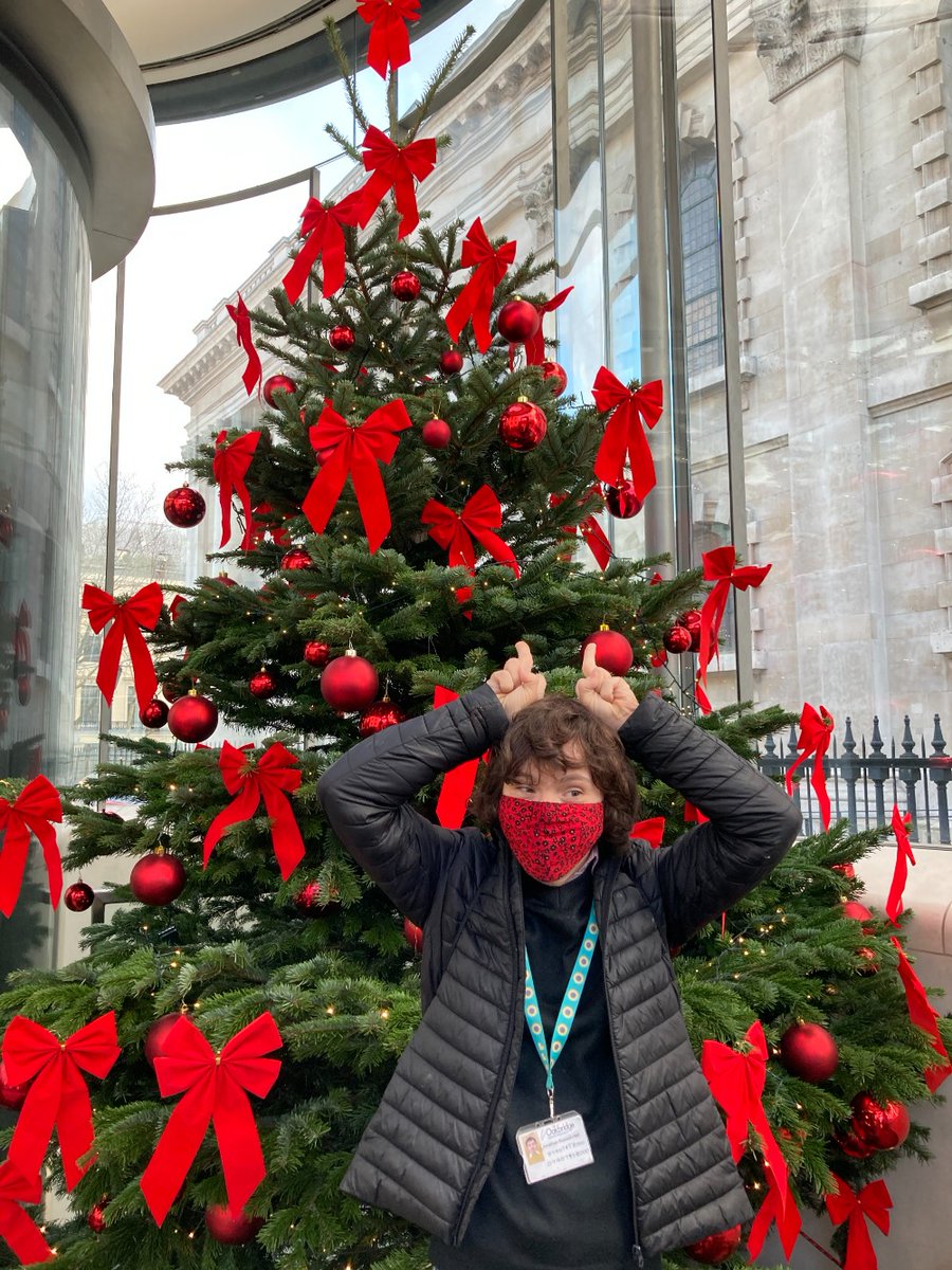DSAInfo's tweet photo. Jonathan's face mask matches the #Christmastree perfectly! 🎄 https://t.co/8UoRH81SZL