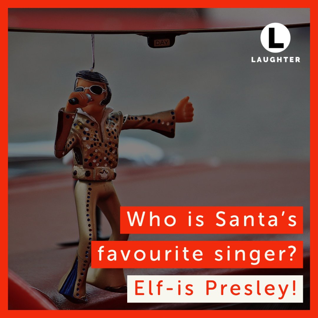 Laughter_app's tweet photo. Who is Santa’s favourite singer?
Elf-is Presley!

#laugh15daily
😁😀😂😆🤣

Photo by Pixel2013 on Pixabay

#elvispresley #lasvegas #theking #memphis #vegas #graceland #elvisaaronpresley #rocknroll #elvisforever #presley #elvispics #christmas #merrychristmas #santaclaus https://t.co/ZivtpPac88