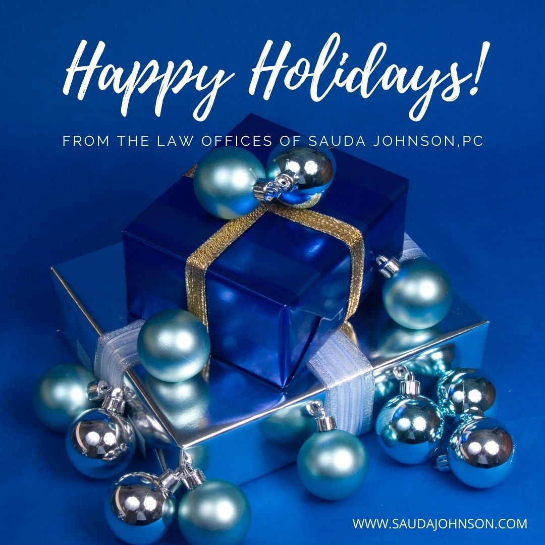 LawSauda's tweet photo. Happy Holidays from the Law Offices of Sauda Johnson, PC. 
We hope you have a safe and wonderful time.

#Happyholidays #presents #almost2021 #ornaments https://t.co/P8WhKGufkk