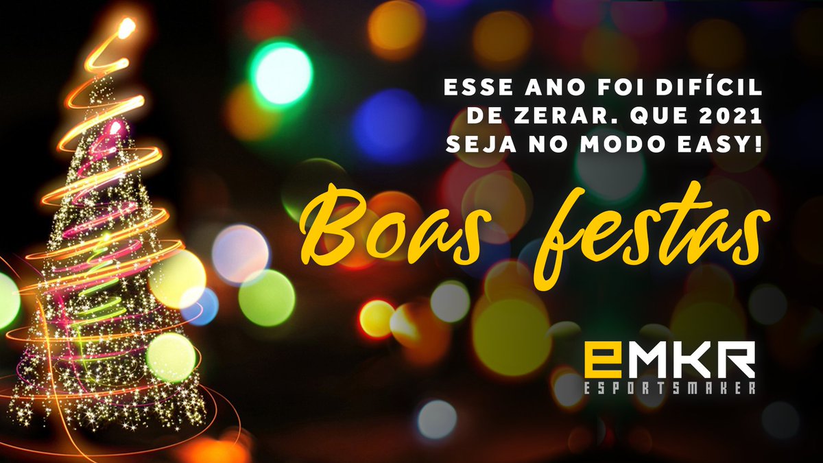 Esportsmaker's tweet photo. 2020 não foi um ano fácil, mas superamos os desafios e seguimos para 2021 com o desejo de muitas conquistas. Vamos juntos? 
Boas Festas de todo o time #Esportsmaker! https://t.co/xstrlAg8sA
