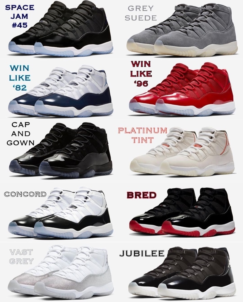 JimmyJazzStores's tweet photo. What has been your favorite Air Jordan 11 Release in the last 4 years? https://t.co/dMrgriRHTn