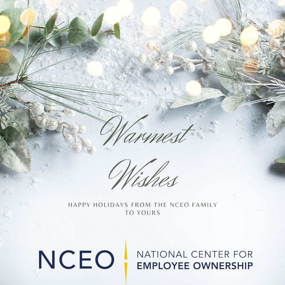 theNCEO's tweet photo. Happiest of Holidays to our ESOP community and family. May this season be filled with JOY! #NCEO2020 #employeeonership #employeeowned #business #community #inthistogether #workplaceculture #holiday2020 #seasonsofjoy https://t.co/KMmwiahpX0