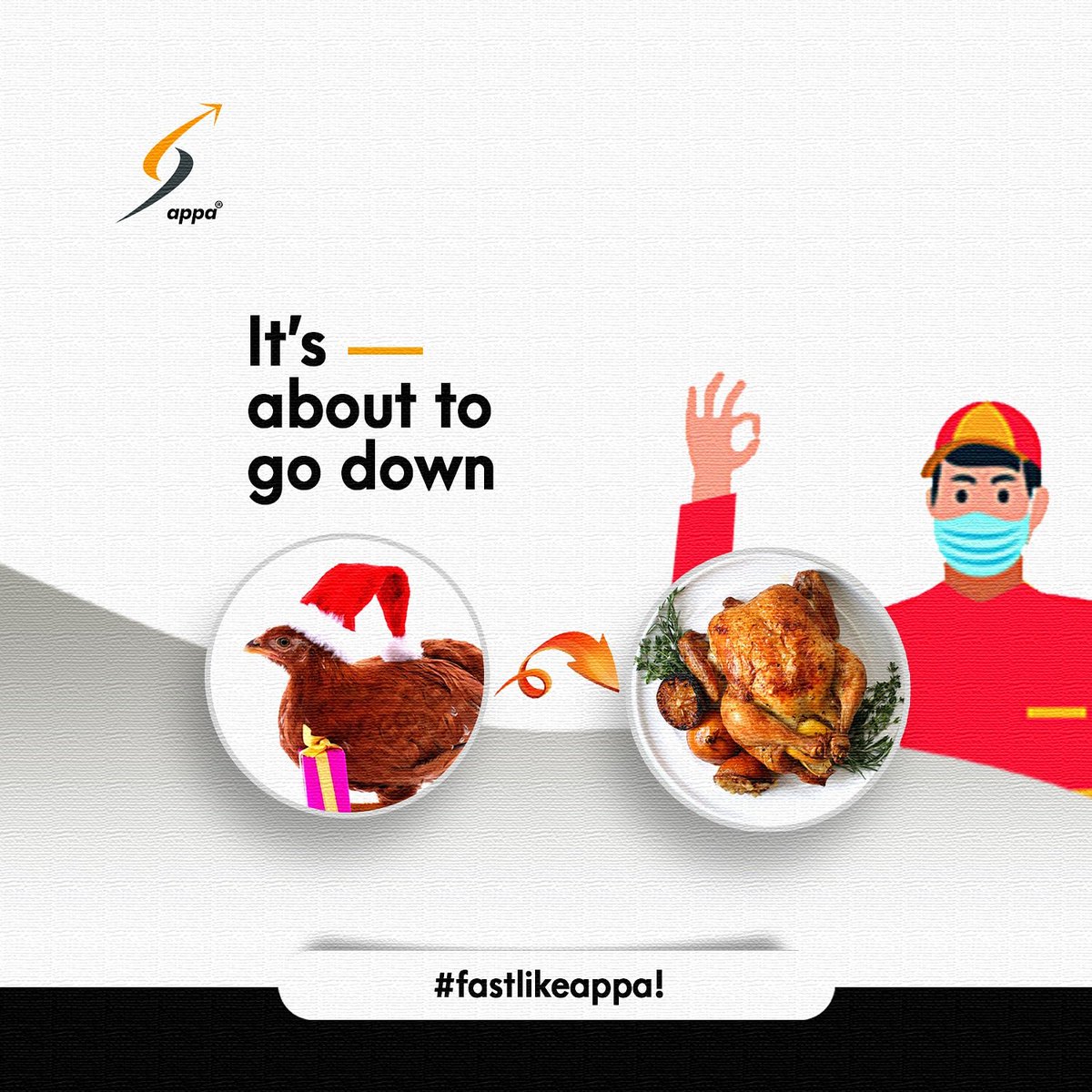MyappaNg's tweet photo. It's about to go down!
Happy Christmas Eve from team Appa! Remember to leave a piece of chicken for Santa π
#FastlikeAppa #AppaIsHere #ChristmasEve2020 #XmasEve #xmas2020 https://t.co/CaMbXgodd9