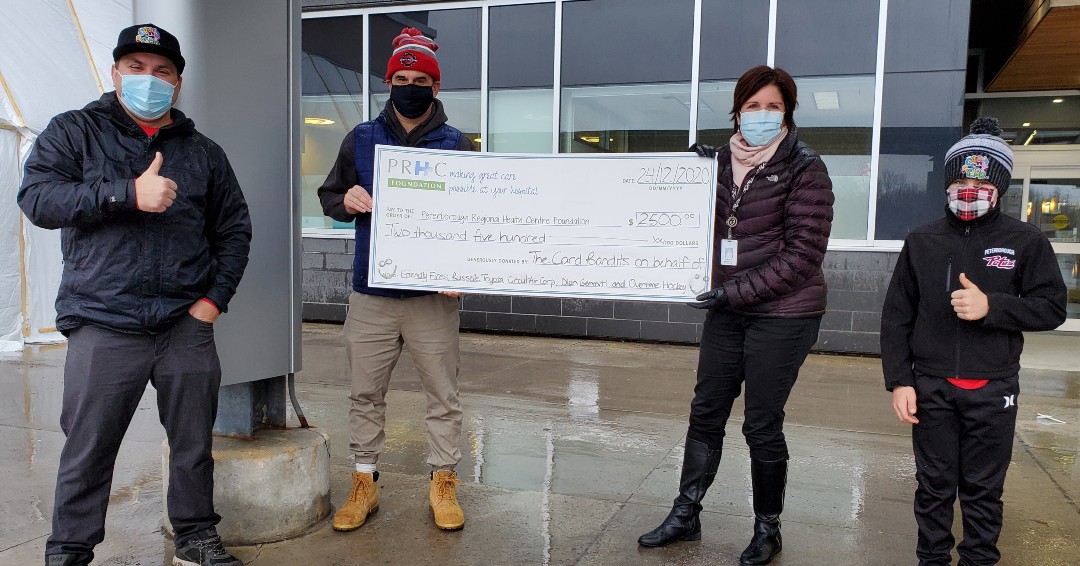 Thank you <a href="/FriendlyFiresca/">Friendly Fires</a>, #RusselleToyota, <a href="/CirculAirCorp/">Circul Air Corp</a>, <a href="/diongemmitiptbo/">Dion Gemmiti</a> and <a href="/Overtimehockey1/">OvertimehockeyCo</a> for your generous donations in support of your hospital, presented on your behalf by the Card Bandits! Thanks <a href="/1005FreshRadio/">100.5 Fresh Radio</a> and #CardTheYardPeterborough for this fun initiative!