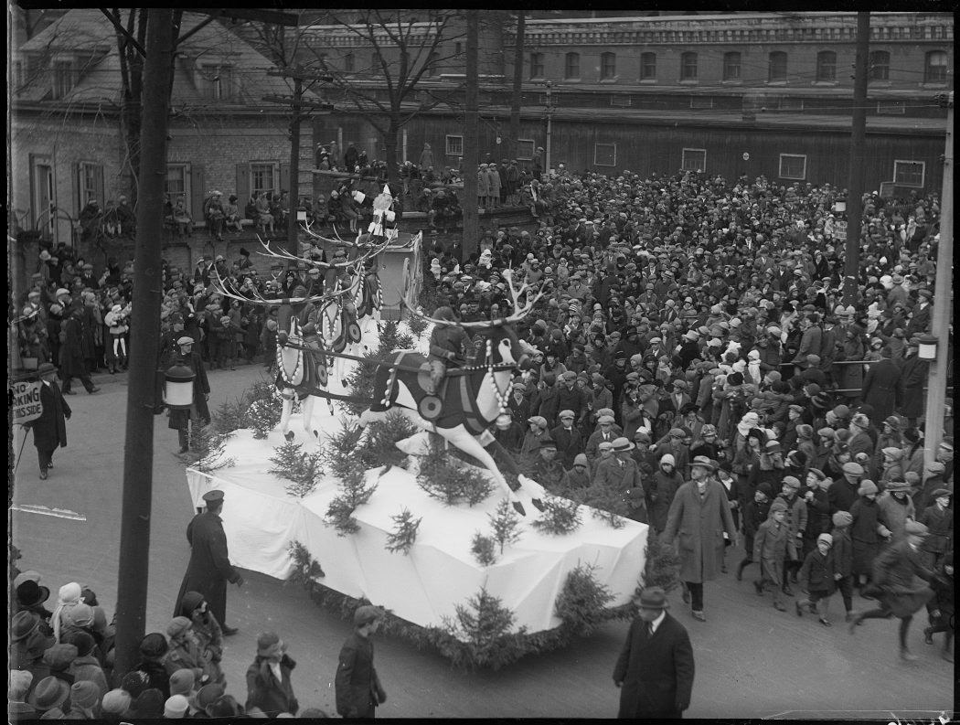 Christmas parade in Toronto, Canada in 1926.