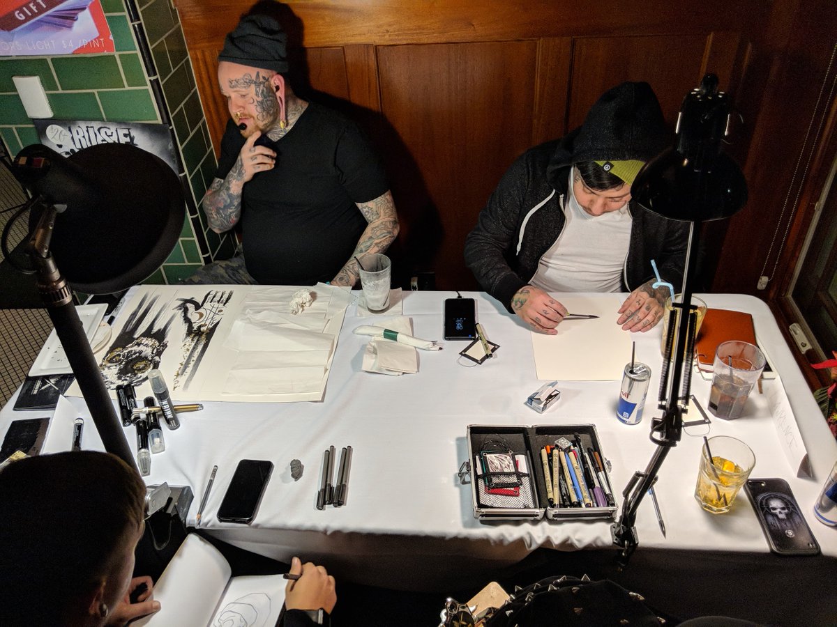 5: Hosting the Midwest Artist Collective for a special Christmas themed Drink & Draw night. Krampus items were a hot seller.