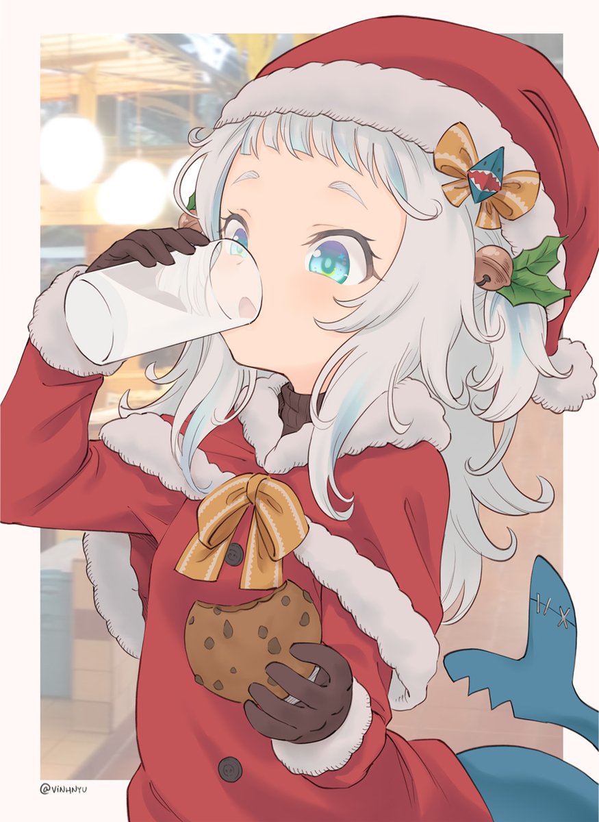 がうるぐら 「Merry Shrimpmas & Happy Holodays!? #gawr」|vinhnyuのイラスト