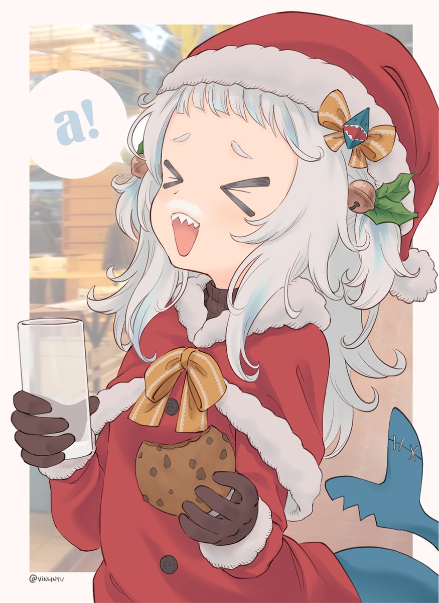 がうるぐら 「Merry Shrimpmas & Happy Holodays!? #gawr」|vinhnyuのイラスト