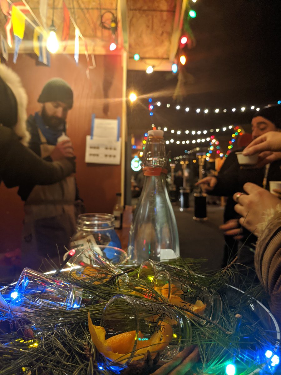 7: Sneaking away for a few shots of Aquavit at our Scandinavian neighbors a few blocks south of us,  @TheNorwegian4 and their Christmas Snømarket. So happy to have you guys in our neighborhood.