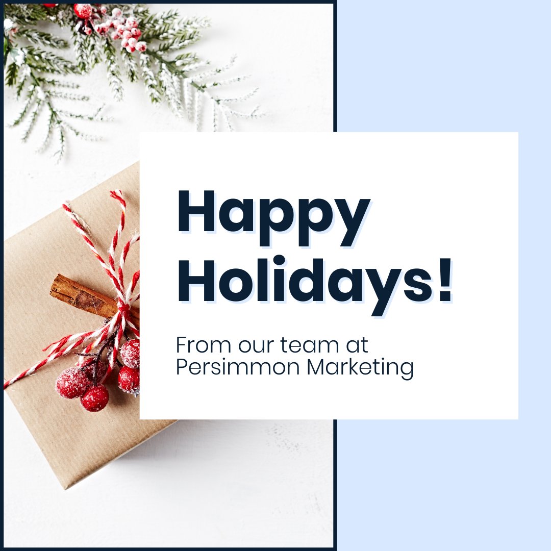 PersimmonMKTG's tweet photo. We hope your holidays are filled with joy and laughter through the New Year!  #holidays #2020 #joy https://t.co/4ODVdu5Vk0