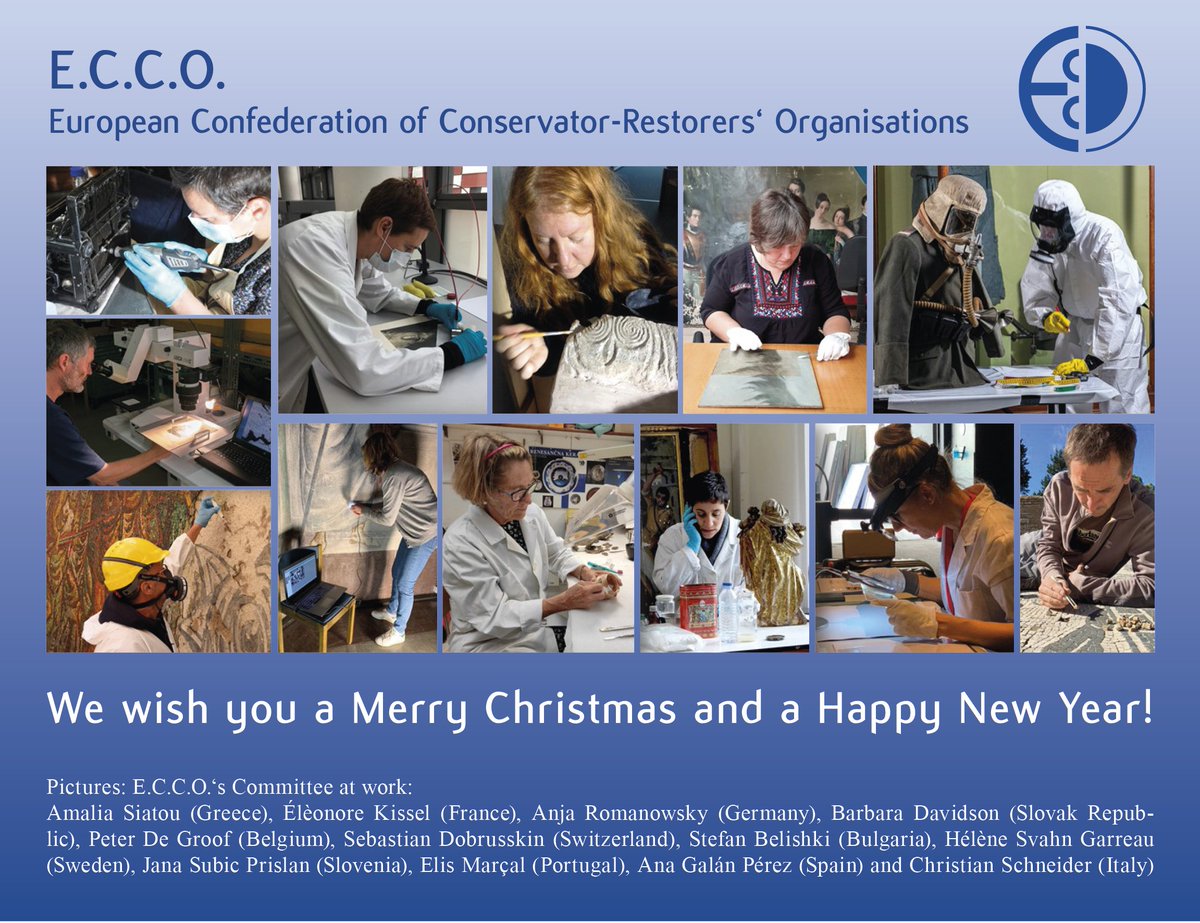 ecco_eu's tweet photo. The #ECCOTeam wishes you a peaceful and safe Holiday Season and a Happy New Year 2021 💫💫💫💫 #ConservatorRestorers #EuropeForCulture #CulturalHeritage https://t.co/i4jyv2ZFGe