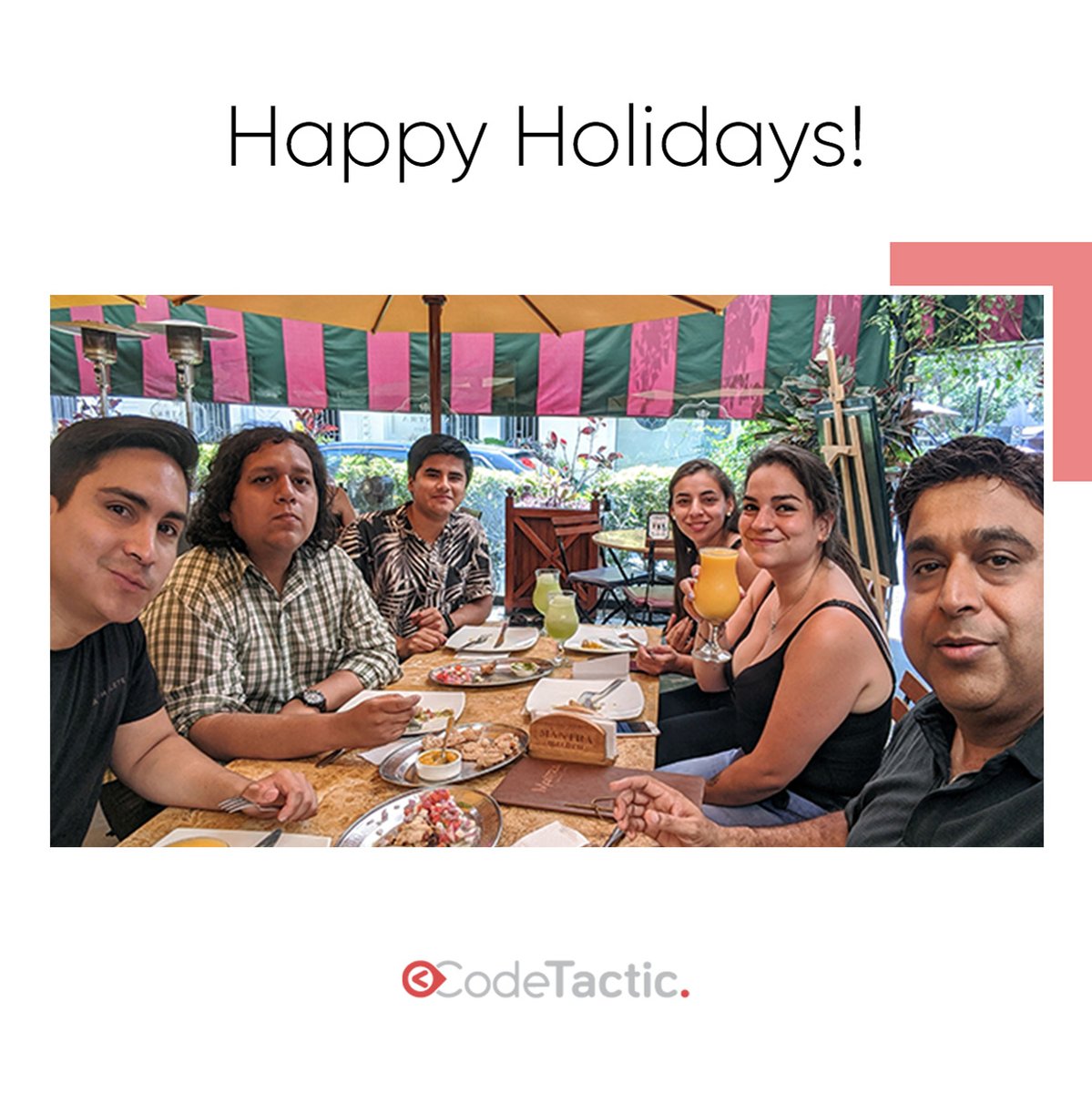CodeTactic's tweet photo. Happy Holidays! π
We wanted to wish you all the best for this holiday season and you get to share with your loved ones β€οΈ
Remember to take care of yourself and the people around you! π·
#Codetactic #LetsGrowOnline #GrowOnline #development #holidays #holidays2020 #love #ig https://t.co/XHXavbAa13
