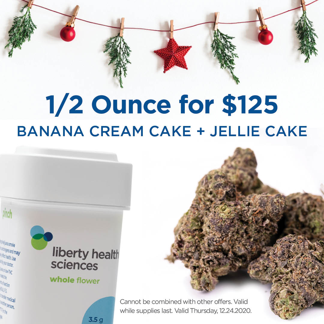 mcpswfl's tweet photo. Southwest Florida #medicalcannabis Christmas special deal of the day is at Liberty Heath Sciences with 1/2 oz for $125! Offer good today only 12/24

Still don't have a card? Get certified call 239-789-3353. Merry Christmas! https://t.co/0FmeVbiXK2
