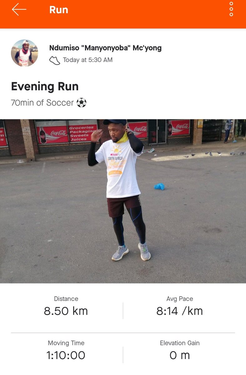 Ndumie_Mcyong's tweet photo. Typical runners we record everything as long as there's running involved 😂🤣😂😂😂😂🤣😂😂🤣🤣... My 8.5km counts

#Manyonyoba 🐢🐢
#Run2gether
#Run2gether
#RunningMovement
#Discovery101
#RunningWithTumiSole https://t.co/5xie0RwfA8