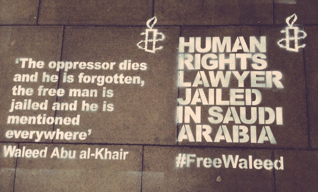 My thoughts on this  #ChristmasEve are with  @WaleedAbulkhair, a human rights lawyer who is in prison for defending others. He was arrested on 15 April 2014 and serves 15 years in prison.  #FreeWaleed