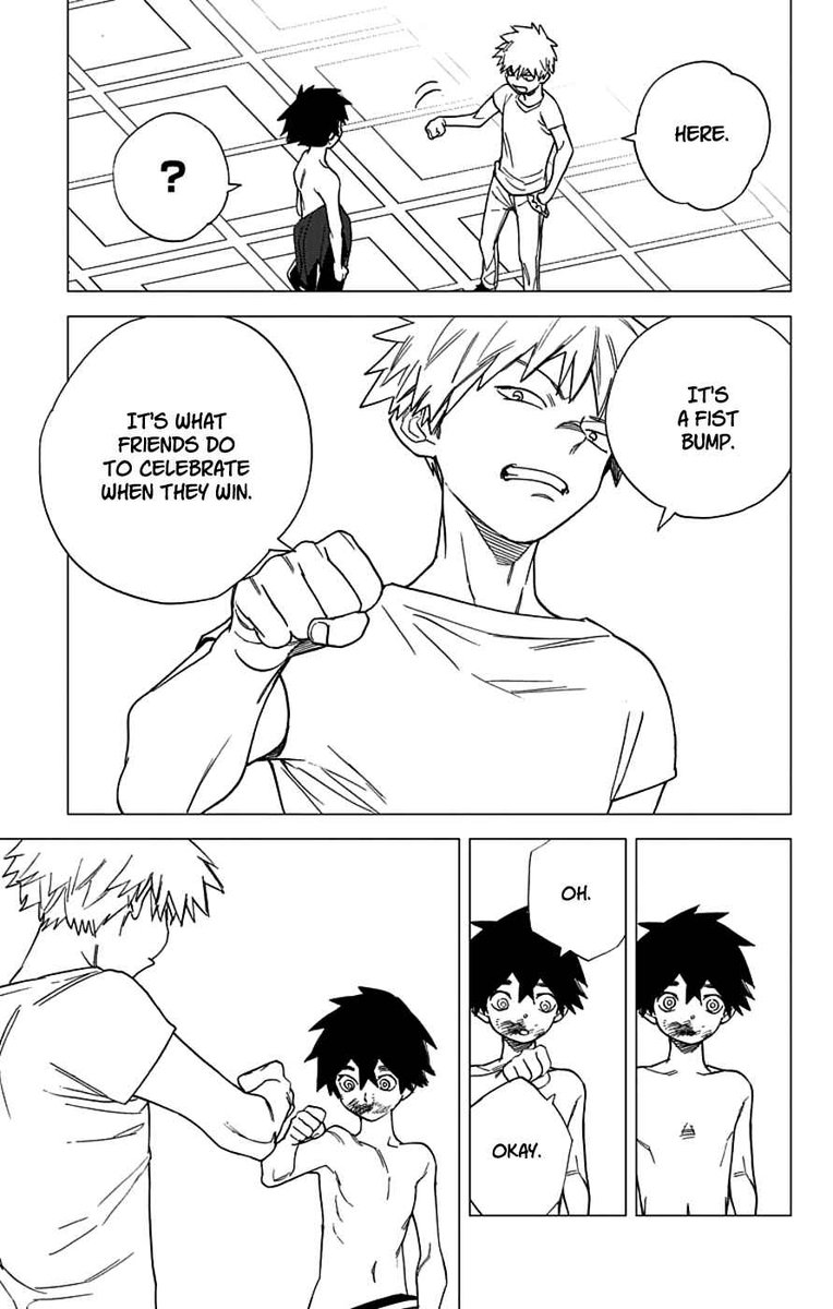 KEMONO JIHEN!!!! a shonen story about a young emotionless boy (gets hit in the heart) whos more or less immortal (gets hit in the heart) learning how to make friends (gets hit in the heart) and also theres those two adult side characters that are uh (gets hit in the heart) 