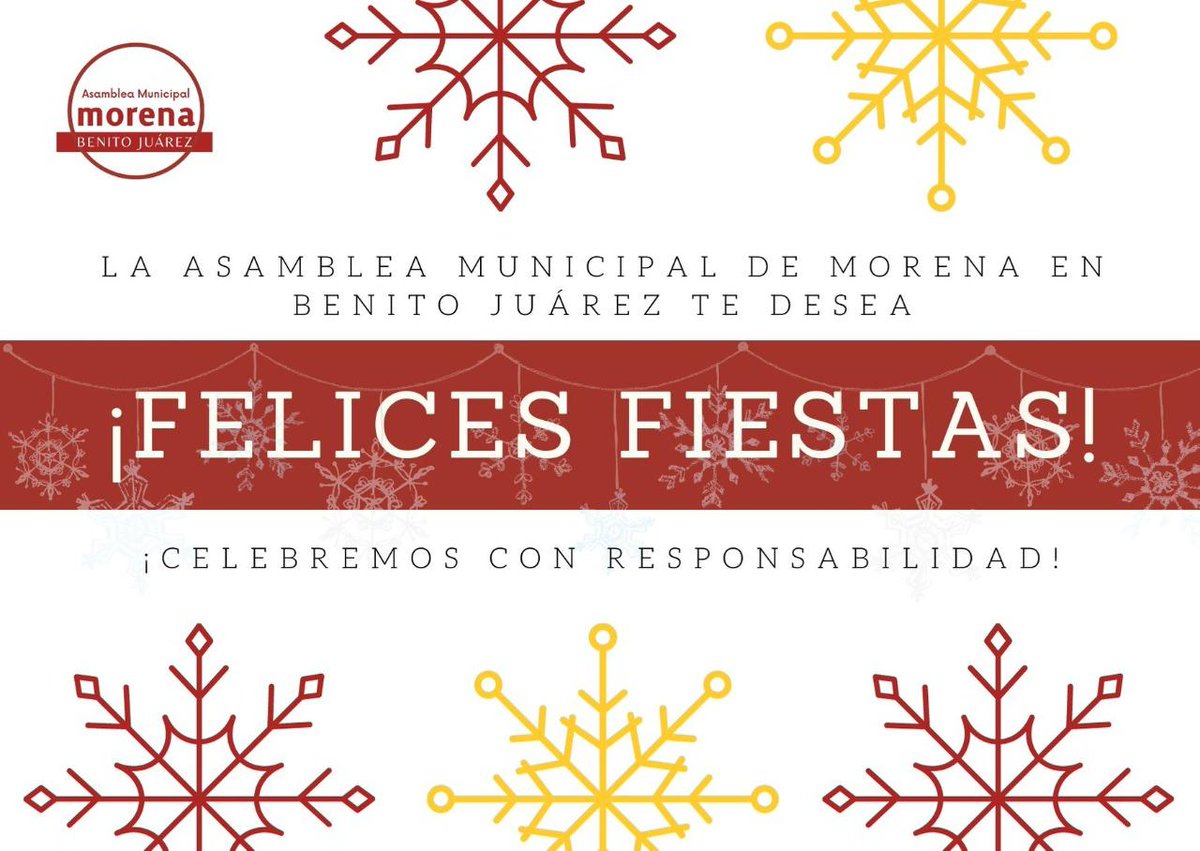 AMmoBJ_'s tweet photo. Nuestros mejores deseos en estas fechas. ¡Celebremos con responsabilidad! ¡Felices fiestas! https://t.co/FkHiqQqGcR