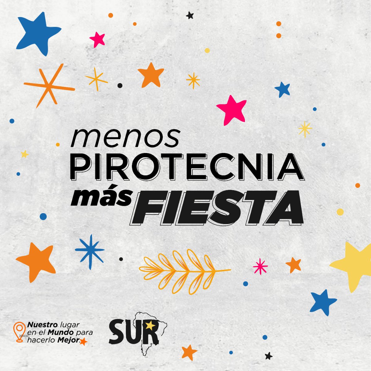 sur_cba's tweet photo. ¡Felices Fiestas! 🎉 

📢 Cada año durante las fiestas el uso de pirotecnia afecta a miles de animales y personas. Además causa accidentes e incendios.

🤳 Sumate con los HT #MenosPirotecnia #MasFiesta

¡En estas fiestas cuidemos a quienes nos quieren! https://t.co/oaGOggopxi