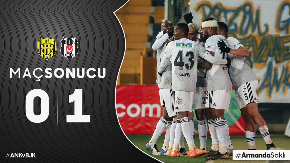 Ankaragücü'nü deplasmanda 1-0 mağlup ediyoruz. 💪🦅👊

#ANKvBJK | #ArmandaSaklı