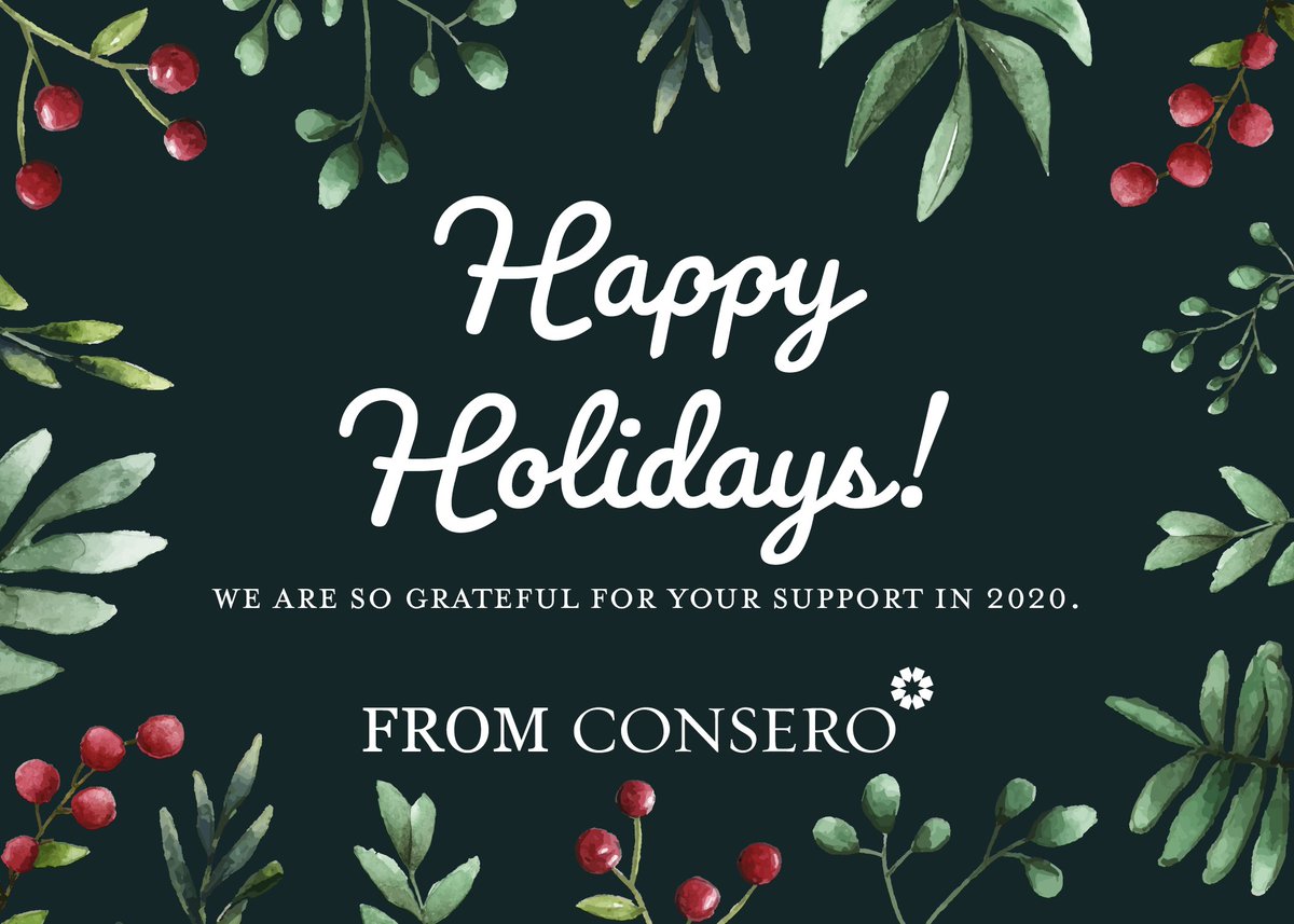 Consero (@conserogroup) on Twitter photo Happy Holidays from everyone at Consero! We appreciate your support and wish you the best in the coming year. Happy Holidays from everyone at Consero! We appreciate your support and wish you the best in the coming year.