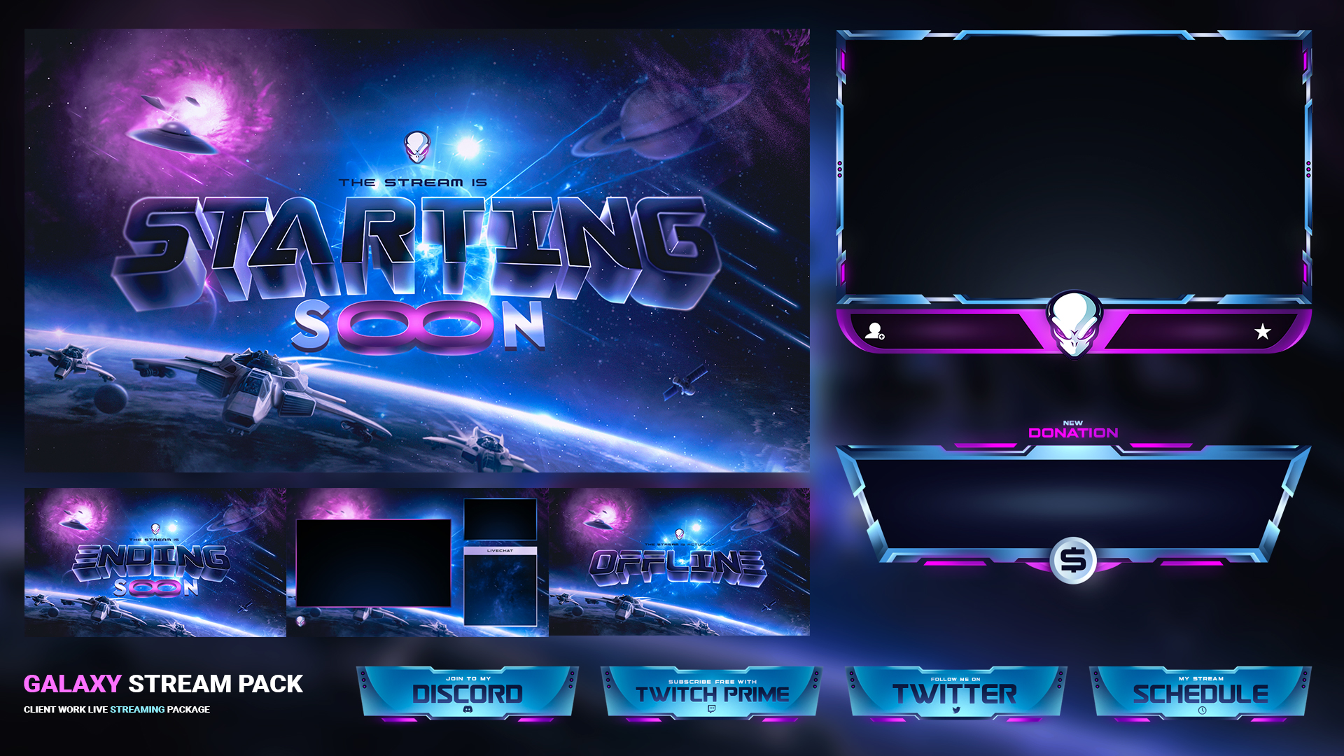 ales on Twitter: ""GALAXY" Stream Package for a client 🎇 This will be my last pack this year, all your here I will appreciate it a lot. Merry Christmas