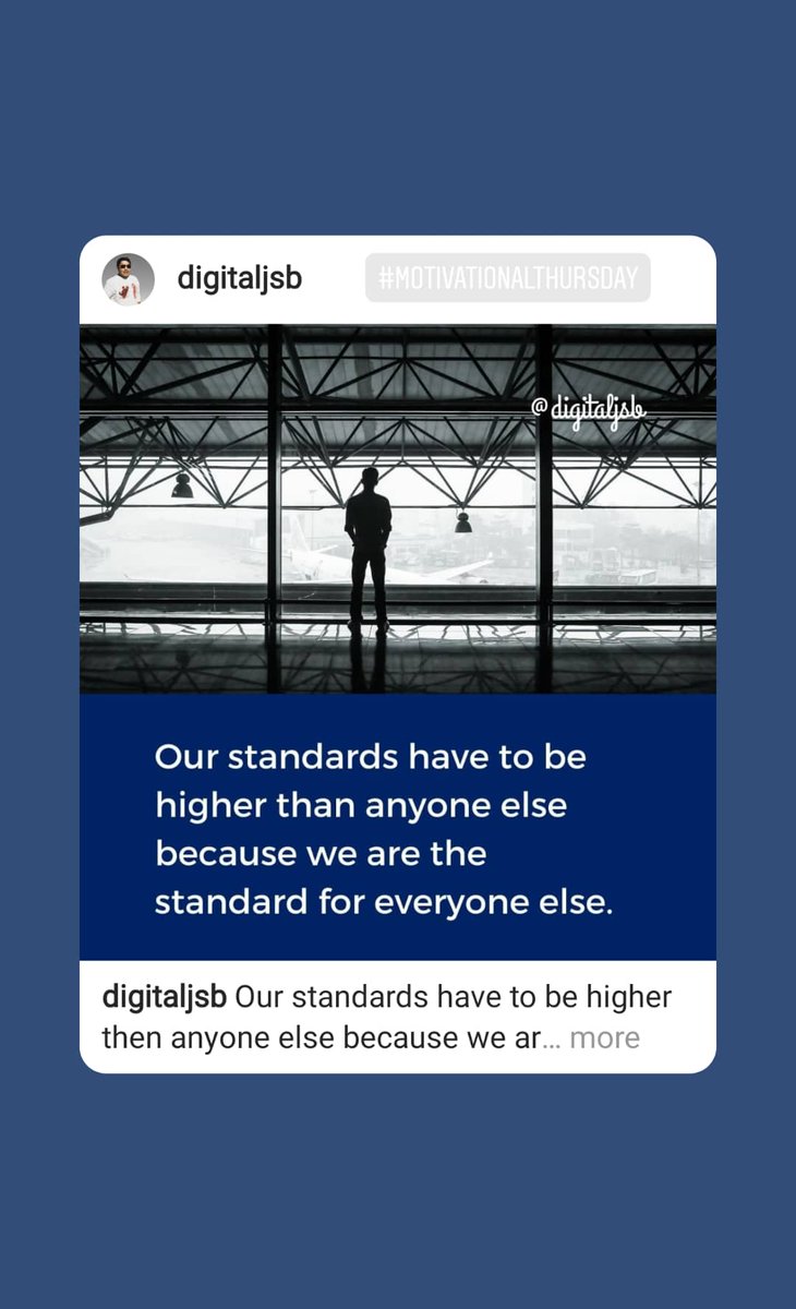 digitaljsb's tweet image. Our standards have to be higher than anyone else because we are the standard for everyone else.

#thursdaypost #thursdaytrays #thursdayboots #motivationthursday #thursdaystyle #thursdaytip #thursdaytips #thursdaystylefiles #thursdaywisdom #thursdaynightlive #handtoolthursday