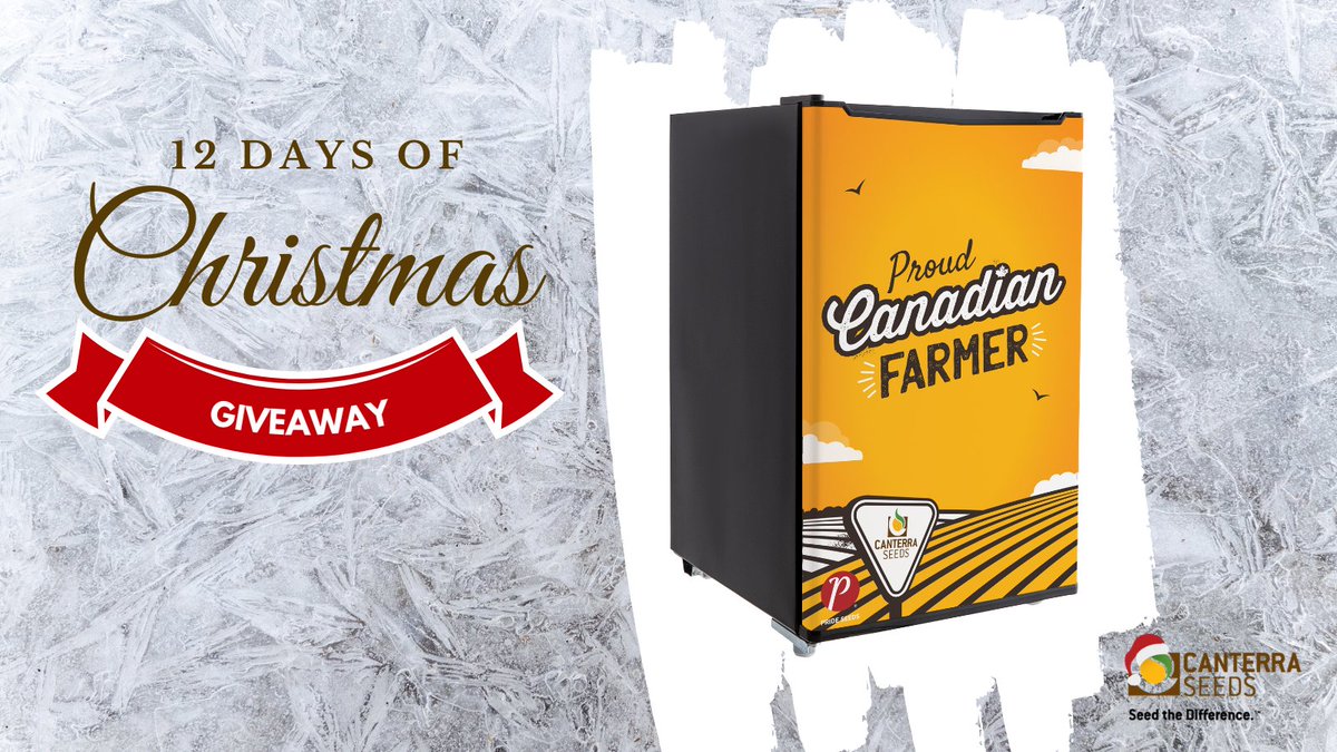 canterraseeds's tweet image. Today is our final day of giveaways. We know there are a lot of Proud #Canadian Farmers out there very deserving of a new mini fridge &amp;amp; if you're on the nice list we may even fill it with your favourite beverage. Follow us &amp;amp; retweet for a chance to win! Merry Christmas to all!