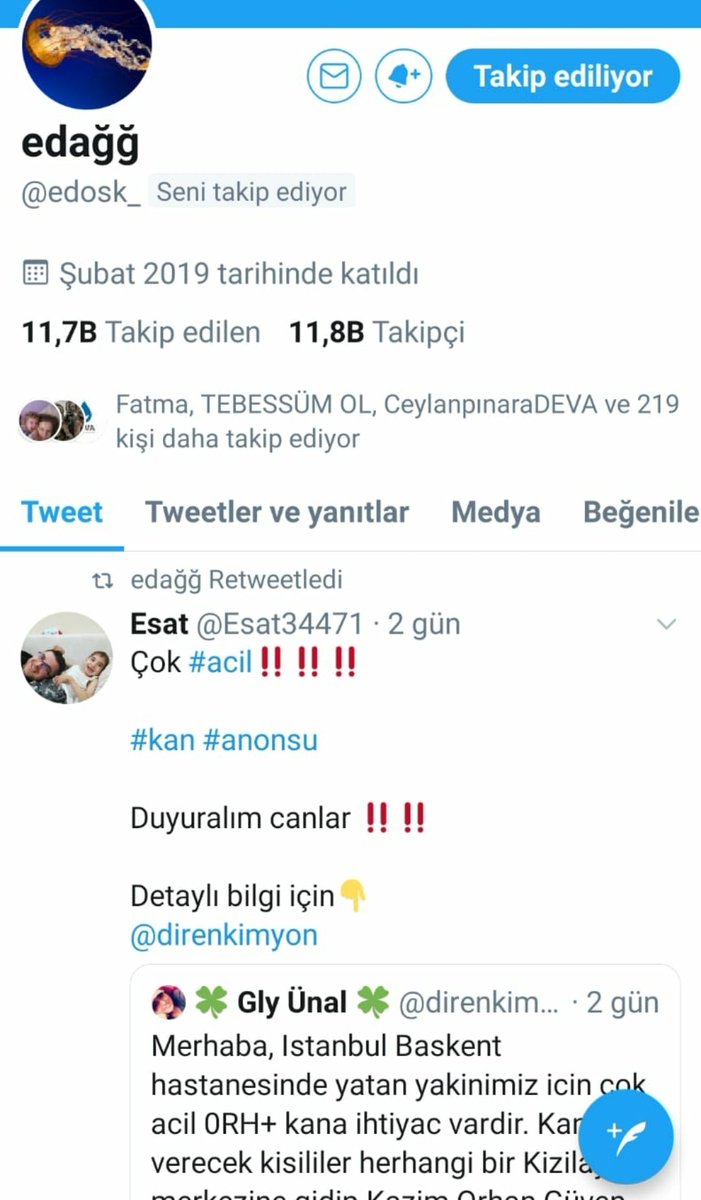 Esat34471's tweet photo. Değerli dostlar,

Yıllardır kan anonsu duyurusu yapan #mehmet7234 hesabı ele geçirilmiş

Herkesten ricam👇

lütfen bu hesabı👉 @edosk_  twitera hesab ele geçirilmiş diye şikayet etsin ‼️

İnsanlık adına hizmet eden sayfayı kötü amaçlar için kullanılmadan gereğini yapalım lütfen🙏 https://t.co/RnzOl1EMNr