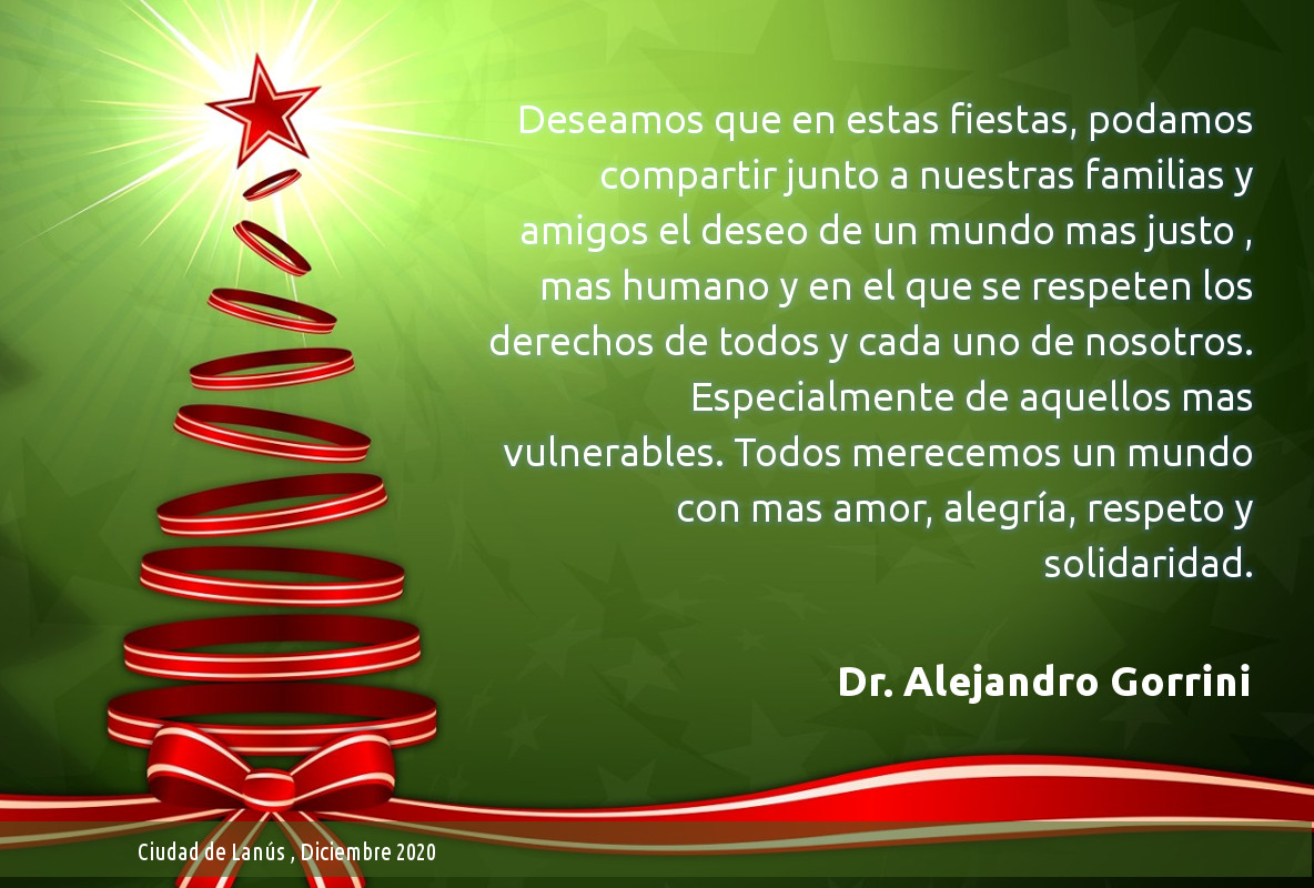 defensorialanus's tweet photo. Queridos vecinos y vecinas, quiero saludarlos con motivo de estas fiestas y aprovechar la ocasión para transmitirles mi más sincero agradecimiento por todo el acompañamiento y el apoyo que recibí de todos ustedes como Primer Defensor del Pueblo de Lanús. 

https://t.co/Psht8csTK5 https://t.co/qeL7COV7zt