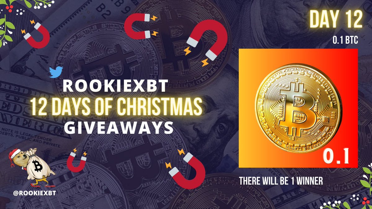RookieXBT's tweet photo. Day 12.5 - #RookieXBT12DaysofChristmas 🎄

ONE MORE

Follow : 

@ericjuta
@loomdart
@iamjosephyoung
@Abu9ala7
@LilMoonLambo
@Chase_NL
@HackermanAce
@cryptorunner007
@AlanStacked
@BitcoinBirch
@PARABOLIT
@warobusiness
@Pollo2x
@coinlordd
@HsakaTrades
@fomosaurus 

#magnetgang 🧲 https://t.co/7zm8cpnFPQ