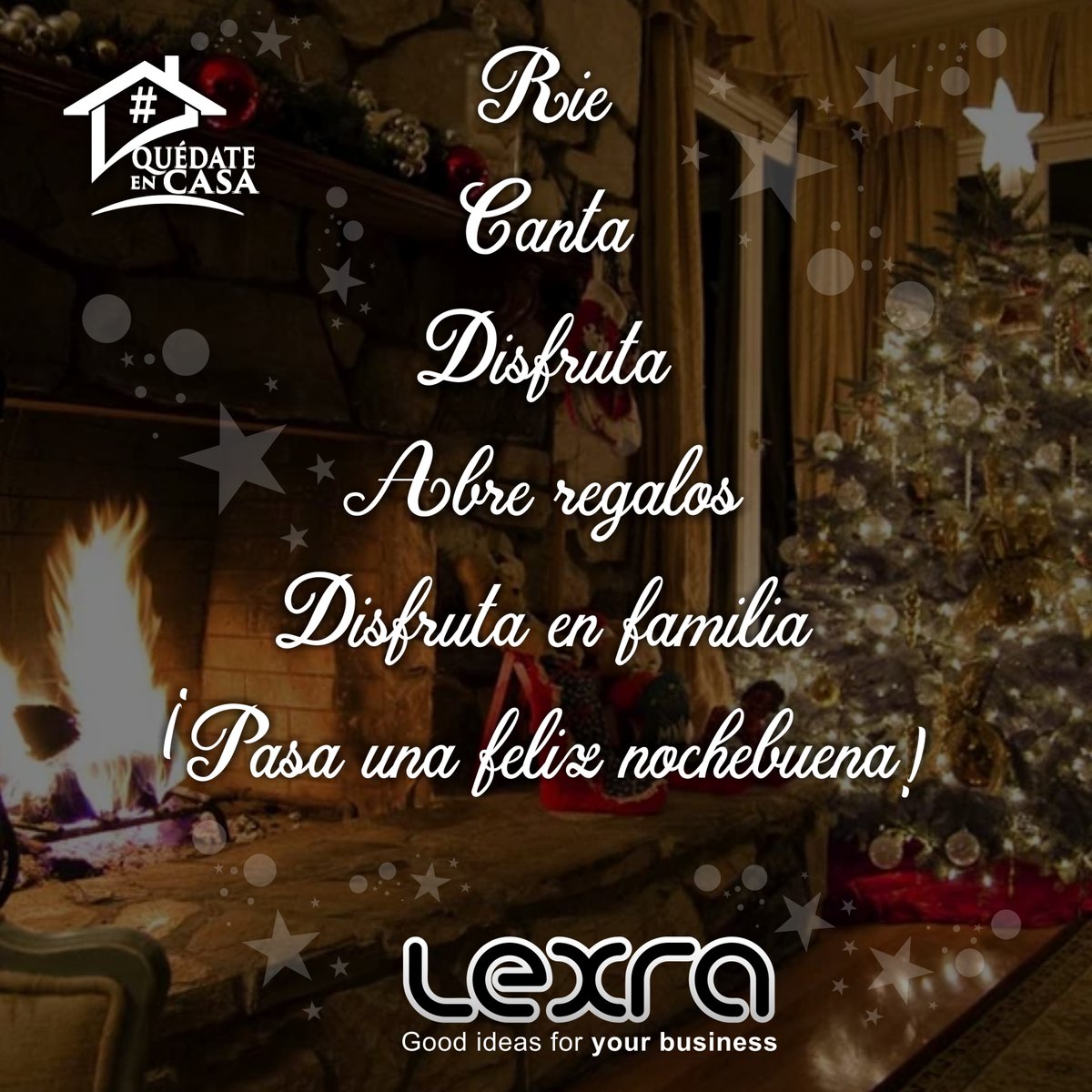 lexracorp's tweet photo. Sabemos que ha sido un año de cambios pero ha llegado el momento de sentirnos cerca de nuestros seres queridos.💝🎊🎉
En LEXRA te deseamos una noche buena mágica, llena de felicidad, cariño y la luz de la esperanza.🎁🎄
.
.
.
#Marketing #Lexra #FelizNocheBuena #FelizNavidad https://t.co/GntwTDoNJG