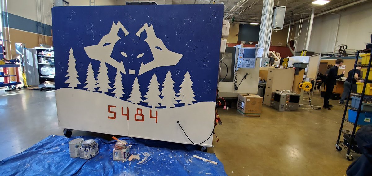 Team5484's tweet photo. The first #ThrowbackThursday of winter break from #Team 5484!
Last year, all of our team members helped build and paint a brand new pit! Awesome job guys ☺️!
#RoboticsThrowback #TBT #IndianaFIRST #FIRST #FRC #Robotics #engineering #STEM #CASB #stemsquad #students #highschool https://t.co/4TxWkpPXql